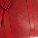 Louis Vuitton Keepall 45 Red EPI Leather Travel Bag