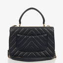 Chanel Navy Lambskin Chevron Quilted Small Trendy CC Flap Bag