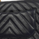 Chanel Navy Lambskin Chevron Quilted Small Trendy CC Flap Bag