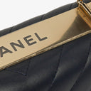 Chanel Navy Lambskin Chevron Quilted Small Trendy CC Flap Bag