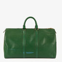 Louis Vuitton Keepall 45 Green EPI Leather Travel Bag