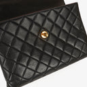 Chanel Kelly Top Handle Black Quilted Lambskin Bag