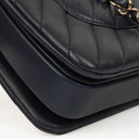 Chanel Navy Lambskin Chevron Quilted Small Trendy CC Flap Bag