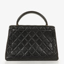 Chanel Kelly Top Handle Black Quilted Lambskin Bag