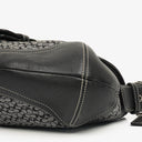 Coach Grey/Black Leather Canvas Soho Buckle Flap Shoulder Bag