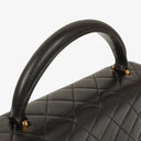 Chanel Kelly Top Handle Black Quilted Lambskin Bag