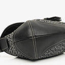 Coach Grey/Black Leather Canvas Soho Buckle Flap Shoulder Bag