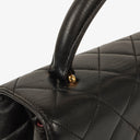 Chanel Kelly Top Handle Black Quilted Lambskin Bag