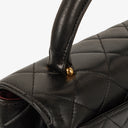 Chanel Kelly Top Handle Black Quilted Lambskin Bag