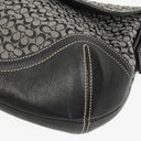 Coach Grey/Black Leather Canvas Soho Buckle Flap Shoulder Bag