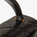 Chanel Kelly Top Handle Black Quilted Lambskin Bag