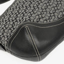 Coach Grey/Black Leather Canvas Soho Buckle Flap Shoulder Bag