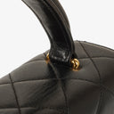 Chanel Kelly Top Handle Black Quilted Lambskin Bag