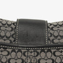 Coach Grey/Black Leather Canvas Soho Buckle Flap Shoulder Bag