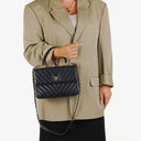 Chanel Navy Lambskin Chevron Quilted Small Trendy CC Flap Bag