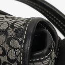 Coach Grey/Black Leather Canvas Soho Buckle Flap Shoulder Bag