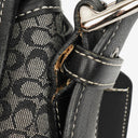 Coach Grey/Black Leather Canvas Soho Buckle Flap Shoulder Bag
