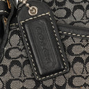 Coach Grey/Black Leather Canvas Soho Buckle Flap Shoulder Bag