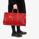 Louis Vuitton Keepall 45 Red EPI Leather Travel Bag