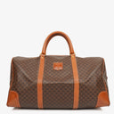 Celine Vintage Macadam Triomphe Brown Travel Bag