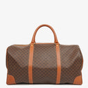 Celine Vintage Macadam Triomphe Brown Travel Bag