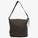 Fendi Brown Zucchino Shoulder Bag