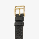 Hermes Kelly Noir Epsom Leather Gold Plated Watch
