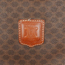 Celine Vintage Macadam Triomphe Brown Travel Bag