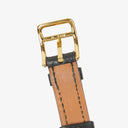 Hermes Kelly Noir Epsom Leather Gold Plated Watch