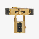 Hermes Kelly Noir Epsom Leather Gold Plated Watch