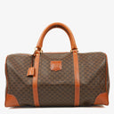 Celine Vintage Macadam Triomphe Brown Travel Bag
