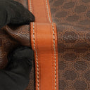 Celine Vintage Macadam Triomphe Brown Travel Bag