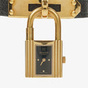 Hermes Kelly Noir Epsom Leather Gold Plated Watch