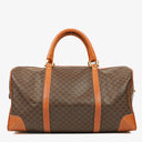 Celine Vintage Macadam Triomphe Brown Travel Bag
