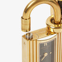 Hermes Kelly Noir Epsom Leather Gold Plated Watch