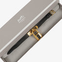 Hermes Kelly Noir Epsom Leather Gold Plated Watch