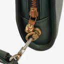Louis Vuitton Taiga Green Leather Pochette Baikal Clutch Bag