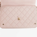 Chanel Light Pink Quilted Lambskin Flap Bag Champaigne Gold - Tone Hardware