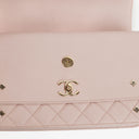 Chanel Light Pink Quilted Lambskin Flap Bag Champaigne Gold - Tone Hardware