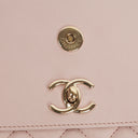 Chanel Light Pink Quilted Lambskin Flap Bag Champaigne Gold - Tone Hardware