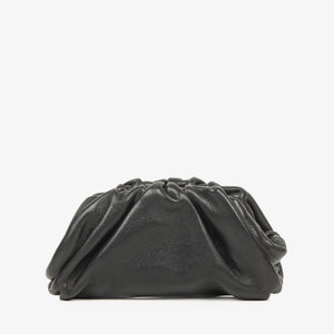 Bottega Veneta Nano Pouch With Strap In Black Calfskin