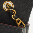 Chanel Vintage Small Single Flap In Black Quilted Jersey And Leather With 24K Gold-Plated Hardware