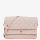 Chanel Light Pink Quilted Lambskin Flap Bag Champaigne Gold - Tone Hardware