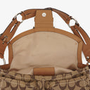 Coach Beige Leather Canvas Soho Buckle Flap Shoulder Bag