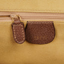 Gucci Vintage Bamboo Brown Leather Vanity Case Bag