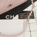 Chanel Light Pink Quilted Lambskin Flap Bag Champaigne Gold - Tone Hardware