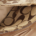 Coach Beige Leather Canvas Soho Buckle Flap Shoulder Bag