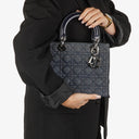 Dior Lady Dior Vintage Medium Denim Cannage Handbag