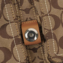 Coach Beige Leather Canvas Soho Buckle Flap Shoulder Bag