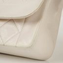 Chanel Diana White Quilted Lambskin Vintage Small Flap Bag With 24K Gold-Plated Hardware